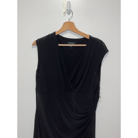 Lauren Ralph Lauren Faux Wrap Sleeveless Stretch Sheath Mini Dress Women's Size - Picture 2 of 10